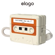elago Cassette Tape Case Compatible with AirPods Pro 2nd Generation Case, Lanyard Included, Shock Re
