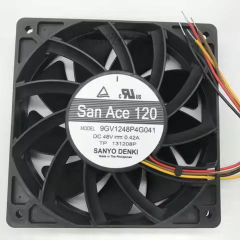 SANYO DENKI 9GV1248P4G041 DC 48V 0.42A 120x120x25mm 4-wire Server Round Fan