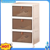 3/4 Tier Stackable Storage Boxes with Lids Sturdy PP Matterial, Foldable Plastic Toys/ Clothes A
