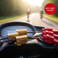 2 Sets 25W Aluminum Shell Power Resistors 5 6 8 10 24 50 100 Ohm Load Resistors for Auto Turn Signal