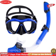 [HOSPORT Official Mall]ชุดดำน้ำสีดำมุมมองกว้าง Anti-Fog Scuba Mask Mask Mask Set Set Swim Dive Mask 