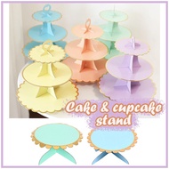 🇸🇬 3 tier cupcake stand cake stand party gold paper card cake dessert display stand