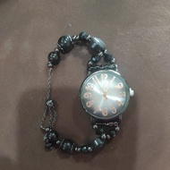 Silver obsidian DIY watch
