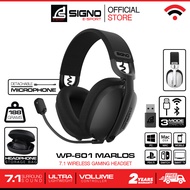 SIGNO E-Sport 7.1 Wireless Gaming Headset MARLOS รุ่น WP-601 (หูฟัง เกมส์มิ่ง)