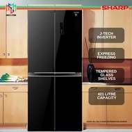 Sharp SJF489GK Multi Door Refrigerator 421 Litre Capacity J-Tech Inverter SJF489GK Peti Ais