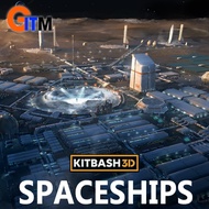 KITBASH3D - SPACESHIPS | SCI-FI 3D SPACECRAFT ASSET PACK | DIGITAL DOWNLOAD | BLENDER UNITY UNREAL M