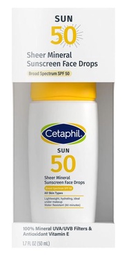 舒特膚 - 到期日12/2026 透明礦物液體臉部防曬霜，100% 礦物 UVA/UVB 過濾劑，氧化鋅廣譜 SPF 50，適合敏感肌膚，無香型，1.7 液體盎司，平行進口