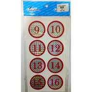 STICKER NUMBER CIRCLE SHAPE