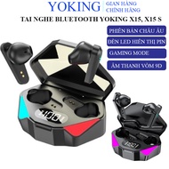 Tai nghe không dây bluetooth chơi game Yoking X15 S tai phone thể thao pin trâu nghe nhạc 9D tai ngh