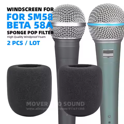Compatible With Shure SM58 SM 58 BETA 58A Beta58A Windscreen Foam Dynamic Microphone Sponge Pop Filt