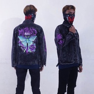 Jaket Jeans Denim Pria Keren Jacket Jins Levis Cowok Distro Terbaru Sandwash Black Hitam Premium Qua
