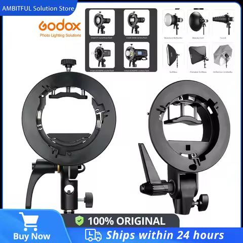 Godox S-type S2-type Holder Bracket Bowens Mount Flash for Godox V1 V100 V1PRO V860III AD200PRO AD40