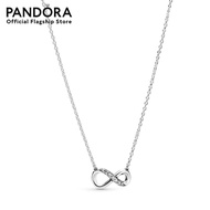 Pandora_Sparkling Infinity Collier Necklace Pandora_925 sterling silver necklace Pandora_shiny eternal symbol 398821C01 clavicle chain couple romantic gift for girlfriend