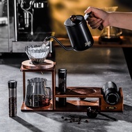 Household Hand-Brewed Coffee Maker Set Hand-Brewed Coffee Machine Hand-Cranked Storage Bracket Woode
