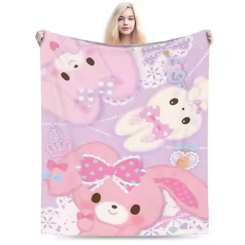 bonbonribbon cute bonbon ribbon Merch Blankets Lightweight Thin Flannel Throw Blankets Cozy Bedsprea
