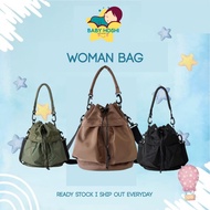 BH Large Capacity Shoulder Women Shoulder Bag Drawstring Design Versatile Nylon Shoulder Female Coll