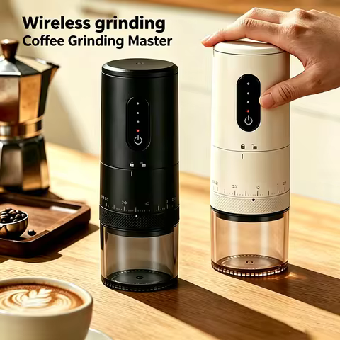 Portable Electric Coffee Grinder 38 External Adjustable Grind Settings Touch Screen Rechargeable Cer