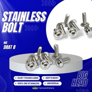 WINDSHIELD FAIRING VISOR BOLT M5 x 15 M5 x 20 STAINLESS NEW MODEL BINTANG PROBOLT ORIGINAL