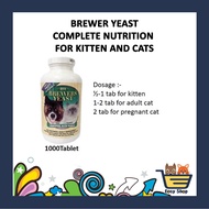 BYS ORI BREWER YEAST VITAMIN KUCING TERBAIK VITAMIN BULU KUCING GUGUR 100Tablet / 1000Tablet