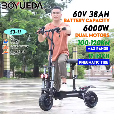Poland USA S3-11 dualtron elektroroller Range 100-120KM Foldable Electric Scooters Adult 6000w 11 in