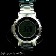 JDM WATCH ★ CASIO PRO TREK PRW-31YT-7JF PRW-31YT-7 Pemacu Suria Sapphire Glass Titanium Strap Sarung