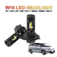【TOYOTA】Estima 2PCS Mini LED Headlight Foglight Hi/Lo Beam Replacement H4 H8/H11 HB3/9005 Car Headli