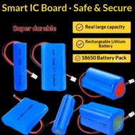 【Made in China】3.7V/7.4V rechargeable lithium battery pack 18650 for headlamp and speaker