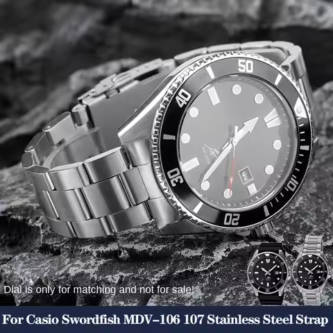 20mm 22mm Stainless Steel Wristband for Casio MDV106-1A MDV-107 MTP-VD01 MDV-106 Strap 2784 Series M