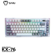 EGA SARU คีย์บอร์ดเกมมิ่ง KX-76 NEPTUNE COLOR TFT จอ LED พร้อม Knob คีย์แคป Cherry Profile สินค้าประ