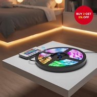 LED Strip Lights 5M 5050 RGB 5V USB Powered, Music Sync, TV Backlight, App Control, Remote, Room Col