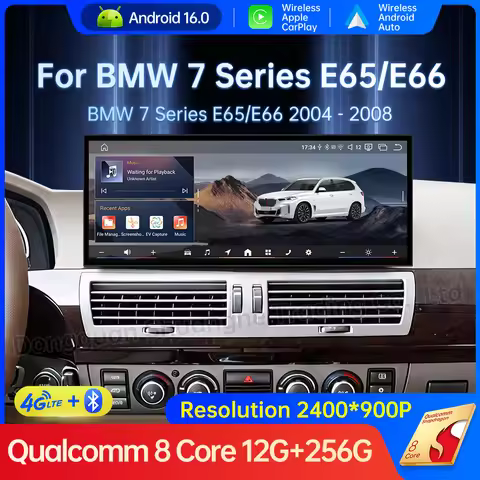 Wireless Auto DSP Android 16 For BMW 7 Series E65 E66 2004 - 2008 GPS Navigation Bluetooth Car Video