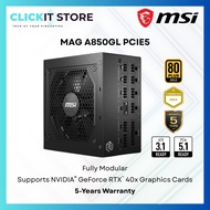 MSI MAG A850GL PCIE5 850W Power Supply Unit | Full Modular, GeForce RTX™ 40 series, PCIe 5.1 PSU