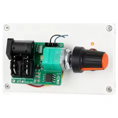 DC Motor Driver 12V PWM Adjustable Speed Controller Potentiometer Knob Switch Kit Control Governor F
