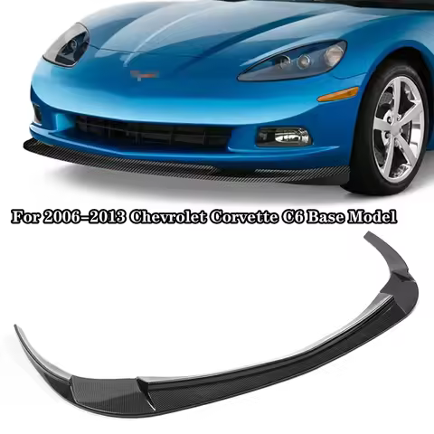 Z06 Zr1 Style Front Bumper Lip For 2006-2013 Chevrolet Corvette C6 Base Model Splitter Diffuser Spoi