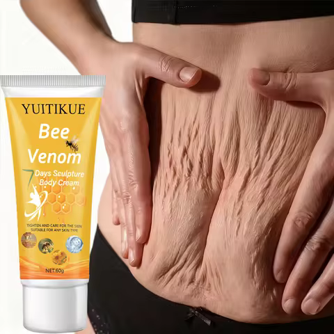 YUITIKUE Bee Venom 7 Days Sculpture Body Cream 60g - Tightens & Moisturizes Skin, for All Skin Types