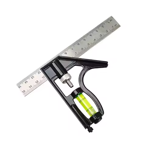Stainless Steel Angle Square Measuring Tools Durable Adjustable Spirit Level 45/90 Degree Angle Prec