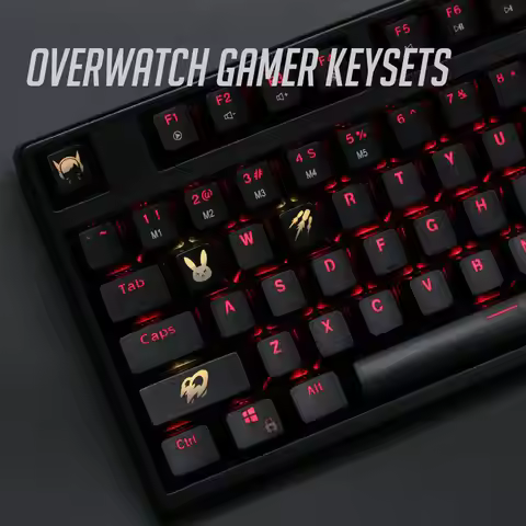 4 pcs/set keysets backlight OW key caps ABS etched Keycap shine-through for Overwatch gamer Mechanic
