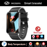 YQ2 Smart Watch Men ECG Heart Rate Blood Pressure Monitor Fitness Tracker Bracelet Non-invasive Blood Glucose Smartwatch