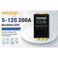 MAXKGO 5‑12S 200A MINI ESC with AM32 Open‑Source Firmware for Fixed Wing RC Aircraft, RC Vehicle and