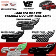 Vemart perodua myvi 2018-2025 car eco word logo cover accessories