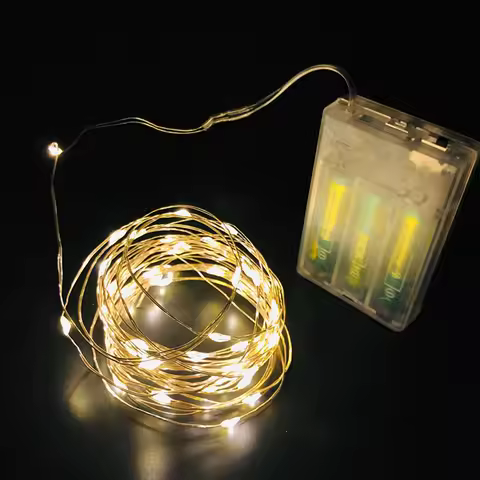 10M 5M 100 50 LED 3XAA Battery LED String Lights for Xmas Garland Party Wedding Decoration Christmas