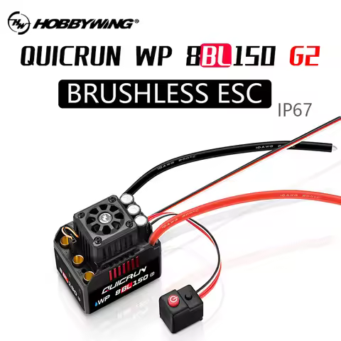 Original HOBBYWING QuicRun WP 8 BL150 G2 3-6S Waterproof Speed Controller Sensorless Brushless ESC