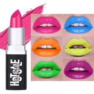 Fluorescent Matte Lipstick 6-Pack - Punk Green, Blue, Orange, Purple & Red Shades, Halloween Costume