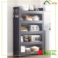 X2 SSL Kitchen Cabinet Storage Cabinet Shelf with Door, Floor Multi-functional Microwave Oven, Electrical Appliances, Cupboard JP