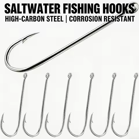 50 Pcs Long-Handled Fine Wire Aberdeen Fishing Hooks for Sea And Freshwater Use Fishing Accessories