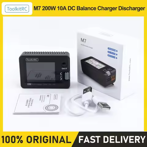 ToolkitRC M7 200w 10A Multi Function Smart Balance Charger Discharger for Lipo LiHV LiFe Lion NiMh P