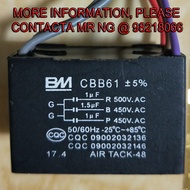 CAPACITOR 1UF/1.5UF/1UF (5 WIRES) FOR CEILING FAN CBB61 BM