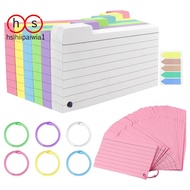 300 Pack Index Cards 3 x 5 in, Ruled with Ring, Colored Lined Flash Cards, Double-Sided Note Cards