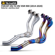 For MT-09 FZ-09 FJ09 MT09 FZ09 TRACER 900 2014-2020 51mm Motorcycle Exhaust System Slip On Front Lin