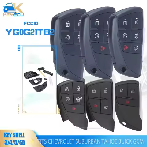KEYECU Smart Remote Key Shell Case Fob for GMC Yukon XL Denali for Chevrolet Suburban Tahoe Silverad